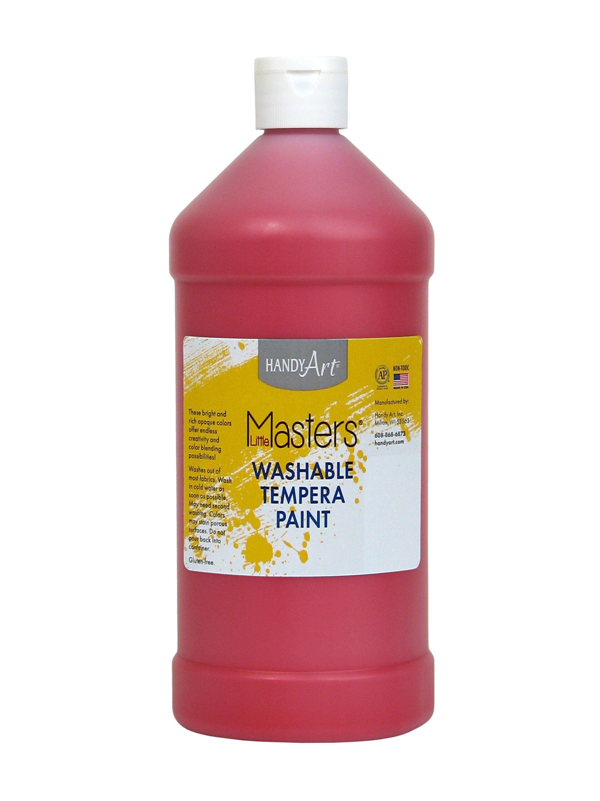 213-720 Little Masters Washable Tempera Quart, Red (1)