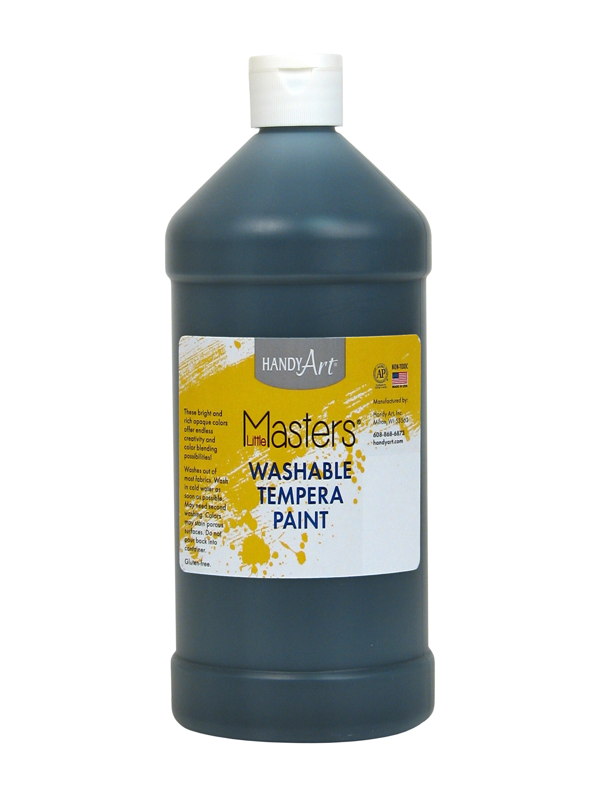 213-755 Little Masters Washable Tempera Quart, Black (1)