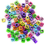 Colorful Cube Alphabet Beads
