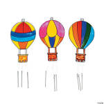 Hot Air Balloon Suncatcher With Wind Chimes