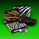 Safari Print Coin Purse Keychains