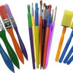 Foam And Bristle Paint Brushes