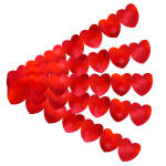 Hearts Strip Stickers