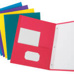 Twin Pocket Paper Folder With Fasteners