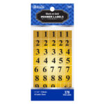 Number Foil Label Stickers