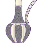 Glitter Paper Cutout - Wine Bottle