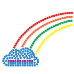 Foam Mosaic Tiles - Rainbow