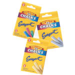 Sargent Dustless Chalk, Assorted, 12/pk