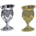 Becher Stickers - Silver, 2 1/2" X 1 1/4", 42/pk